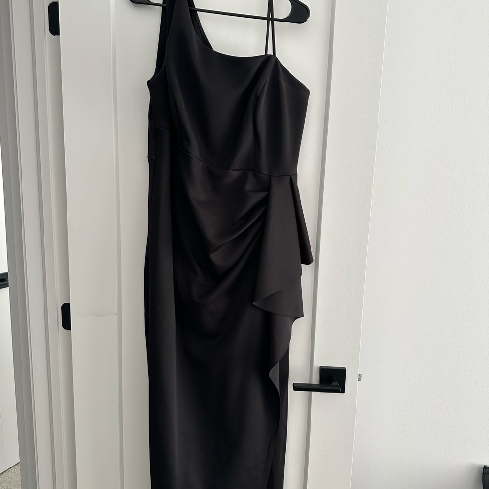 Xscape Black One-Shoulder Gown - Picture 4 of 5